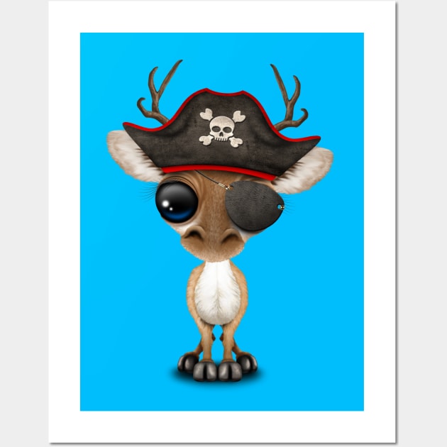 Cute Baby Deer Pirate Wall Art by jeffbartels